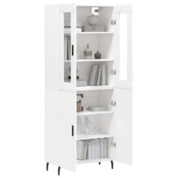 Berkfield Elegant Highboard White 69.5X34X180 Cm Engineered Wood - thumbnail 3