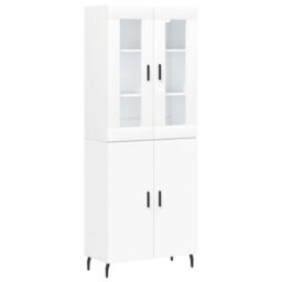 Berkfield Elegant Highboard White 69.5X34X180 Cm Engineered Wood - thumbnail 1