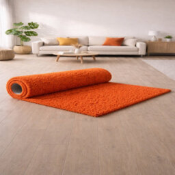 Uetian Orange Shaggy Rug Soft Plush Dense Pile Living Room Bedroom Carpet (160X230 Cm) - thumbnail 8