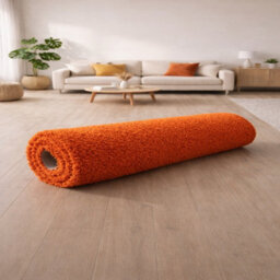 Uetian Orange Shaggy Rug Soft Plush Dense Pile Living Room Bedroom Carpet (160X230 Cm) - thumbnail 7