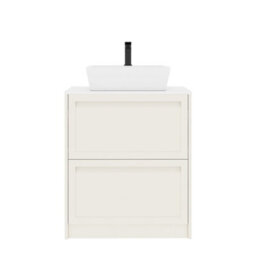 Royal Bathrooms Royal Bathroom Elmore 700mm Classic White Freestanding Bathroom Vanity Unit 2 Drawer Plain White Worktop With Cube Basin - thumbnail 7