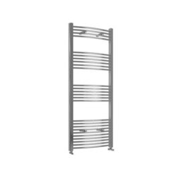 Simple Bathroom 1600X600mm Chrome Designer Curved Ladder Style Radiator - thumbnail 3
