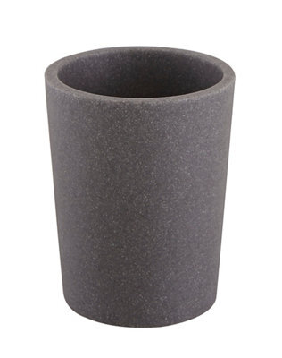 GoodHome Jubba Matt Grey Stone Effect Polyresin Tumbler - image 1
