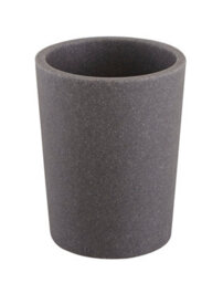 GoodHome Jubba Matt Grey Stone Effect Polyresin Tumbler