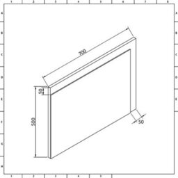 Homestylestore Light Oak Wall Hung Bathroom Mirror 700 X 500mm - thumbnail 2