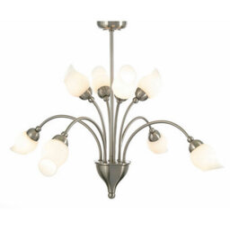 Luminosa Lighting Luminosa Rimini Pendant 8 Light G9 Satin Chrome - thumbnail 1