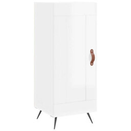 Berkfield Sideboard High Gloss White 34.5X34X90 Cm Engineered Wood - thumbnail 2