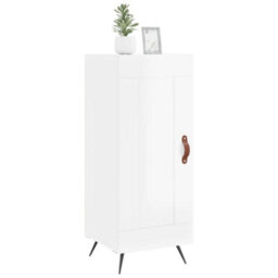 Berkfield Sideboard High Gloss White 34.5X34X90 Cm Engineered Wood - thumbnail 3
