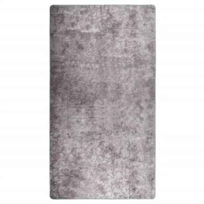 Berkfield Rug Washable 190X300 Cm Grey Anti Slip