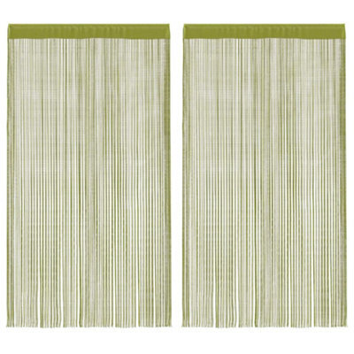 Walplus String Curtains 2 Pcs 140X250 Cm Green - image 1