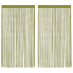 Walplus String Curtains 2 Pcs 140X250 Cm Green - thumbnail 1