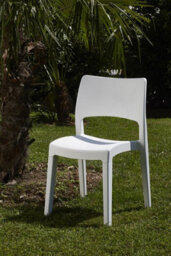 Urbn-Garden 82Cm Height Modern Garden Plastic Chair Set Patio Outdoor Furniture White 2 Pcs - thumbnail 2