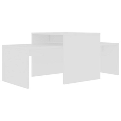 Vidaxl Coffee Table Set White 100X48X40 Cm Engineered Wood Coffee Tables - image 1