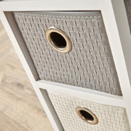 Home Source Sandringham Fully Assembled 3 Drawer Storage Chest Unit White And Grey - thumbnail 3
