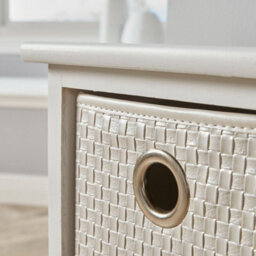 Home Source Sandringham Fully Assembled 3 Drawer Storage Chest Unit White And Grey - thumbnail 5