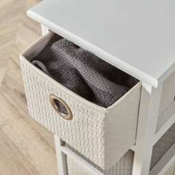 Home Source Sandringham Fully Assembled 3 Drawer Storage Chest Unit White And Grey - thumbnail 2