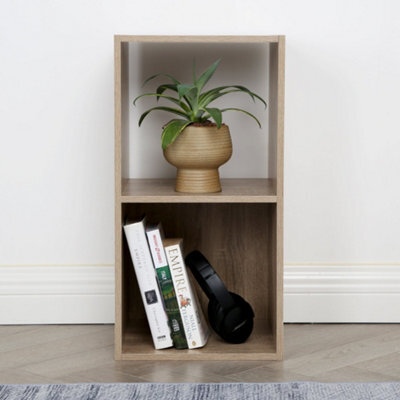 Jane - 2X1 Bookcase - Cube Storage Boxes (Oak) - image 1