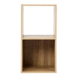 Jane - 2X1 Bookcase - Cube Storage Boxes (Oak) - thumbnail 4