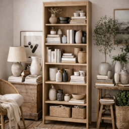 Wyld Haus Wildberry 5-Shelf Tall Bookcase In Jackson Hickory Oak (Natural) - thumbnail 1
