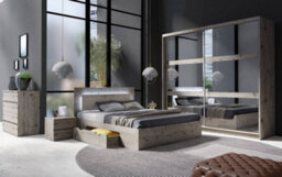 Arte Rustic Oak Wellington Divan Bed 160Cm - Led Headboard & Under-Bed Storage For A Serene, Organised Bedroom - thumbnail 4
