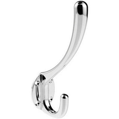 Heavyweight One Piece Hat & Coat Hook 76mm Projection Polished Chrome - image 1