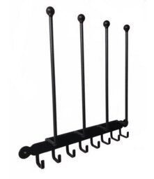 Poppy Forge Wall Fixing Boot Rack - Wellie Stand - Steel - L7.6 X W36.8 X H53.3 Cm - Powder Coated Black - thumbnail 2