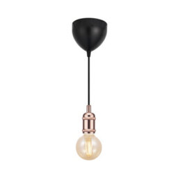 Nordlux Avra Indoor Pendant Light Brown Metal E27 Retro - Mains Powered, Ip20 - thumbnail 2