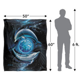 Royce Mcclure Silky Dolphin Planet Supersoft Blanket Multicoloured (152Cm X 127Cm) - thumbnail 4