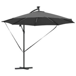 Berkfield Cantilever Banana Parasol Anthracite 294 X 294 X 248 Cm - thumbnail 2