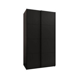 Arte Trosa I Black Sliding Door Wardrobe W1400mm H2450mm D640mm With Black Steel Handles - thumbnail 1