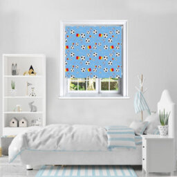 Lister Cartwright Football Blackout Roller Blinds  Easy Fit Child Safety For Kids (Light Blue, 90 Cm Width X 140 Cm Drop) - thumbnail 2