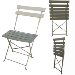Metal Bistro Bistro Set, Floral Patio Folding Table And Chairs Set Of 2 - thumbnail 3