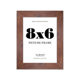 "20X20"" Walnut Picture Frame - 20X20"" Square Frame With 19X19"" Mount For 20X20""/19X19"" Pictures Moderrn Style Thin Edge, 1 Pack" - thumbnail 1