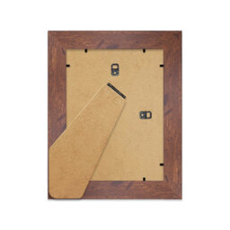"20X20"" Walnut Picture Frame - 20X20"" Square Frame With 19X19"" Mount For 20X20""/19X19"" Pictures Moderrn Style Thin Edge, 1 Pack" - thumbnail 3