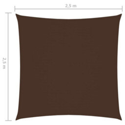 Berkfield Sunshade Sail Oxford Fabric Square 2.5X2.5 M Brown - thumbnail 6