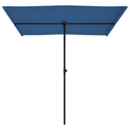 Walplus Garden Parasol With Aluminium Pole 2X1.5 M Azure Blue - thumbnail 4