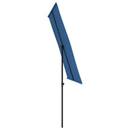 Walplus Garden Parasol With Aluminium Pole 2X1.5 M Azure Blue - thumbnail 5