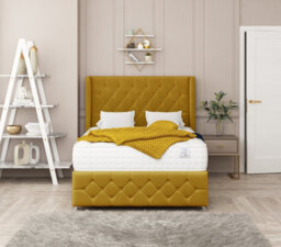 Bed Choices Elena Plush Velvet Divan Bed With Mattress, Headboard & 2 Storage Drawers - Single - thumbnail 2