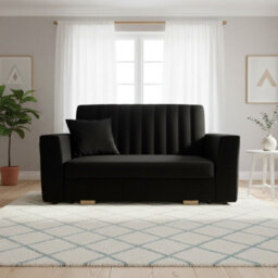 Modern Armchair Sofa Bed With Storage Viva Glam Ii Black