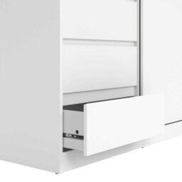 Wyld Haus Budapest White Wooden Wardrobe 2 Doors 3 Drawers - thumbnail 8