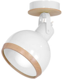 Milagro Oval Contemporary Wall Lamp Hand Made From Quality White Metal And Fsc Accredited Wood Holds 1Xe27 Bulb - thumbnail 8