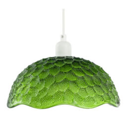 Happy Homewares Tortoise Designed Emerald Green Glass Textured Ceiling Light Shade - thumbnail 5