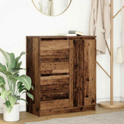 Berkfield Sideboard With Drawers Old Wood 71X35X84 Cm Engineered Wood - thumbnail 1