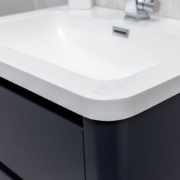 Plum&clay Sutton Blue Grey Floor Standing Bathroom Vanity Unit With Integrated Resin Basin (W)590mm (H)830mm - thumbnail 6
