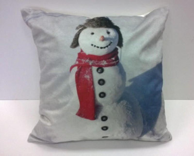 Rapport Snowman Photographic Christmas Cushion Cover
