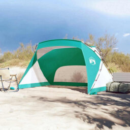 Berkfield Beach Tent Sea Green 274X178X170/148 Cm 185T Polyester - thumbnail 3