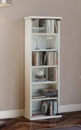 Vcm Wood Cd Dvd Stand Shelf Vetro Glass Door - thumbnail 2
