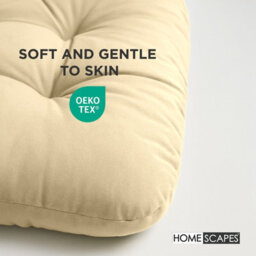 Homescapes Hanging Swing Chair Cushions For Garden, Outdoor Egg Chair Seat Pad Cushions, Cream, 80 X 120 Cm - thumbnail 3