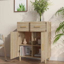Berkfield Classic Sideboard Sonoma Oak 69.5X34X90 Cm Engineered Wood - thumbnail 6