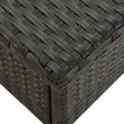 Berkfield Tea Table Black 50X50X47 Cm Poly Rattan - thumbnail 4
